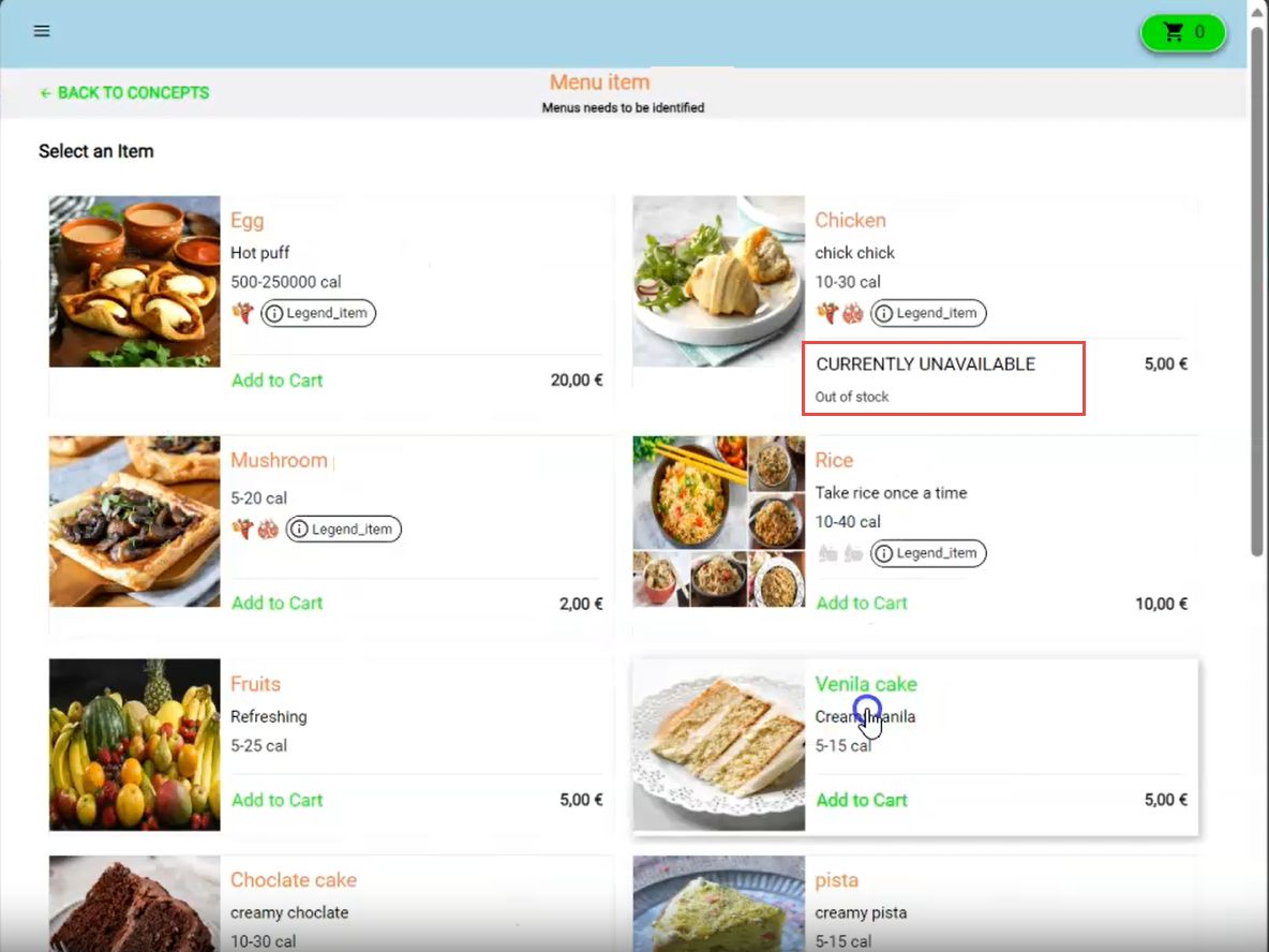 A menu of food on a computer

Description automatically generated